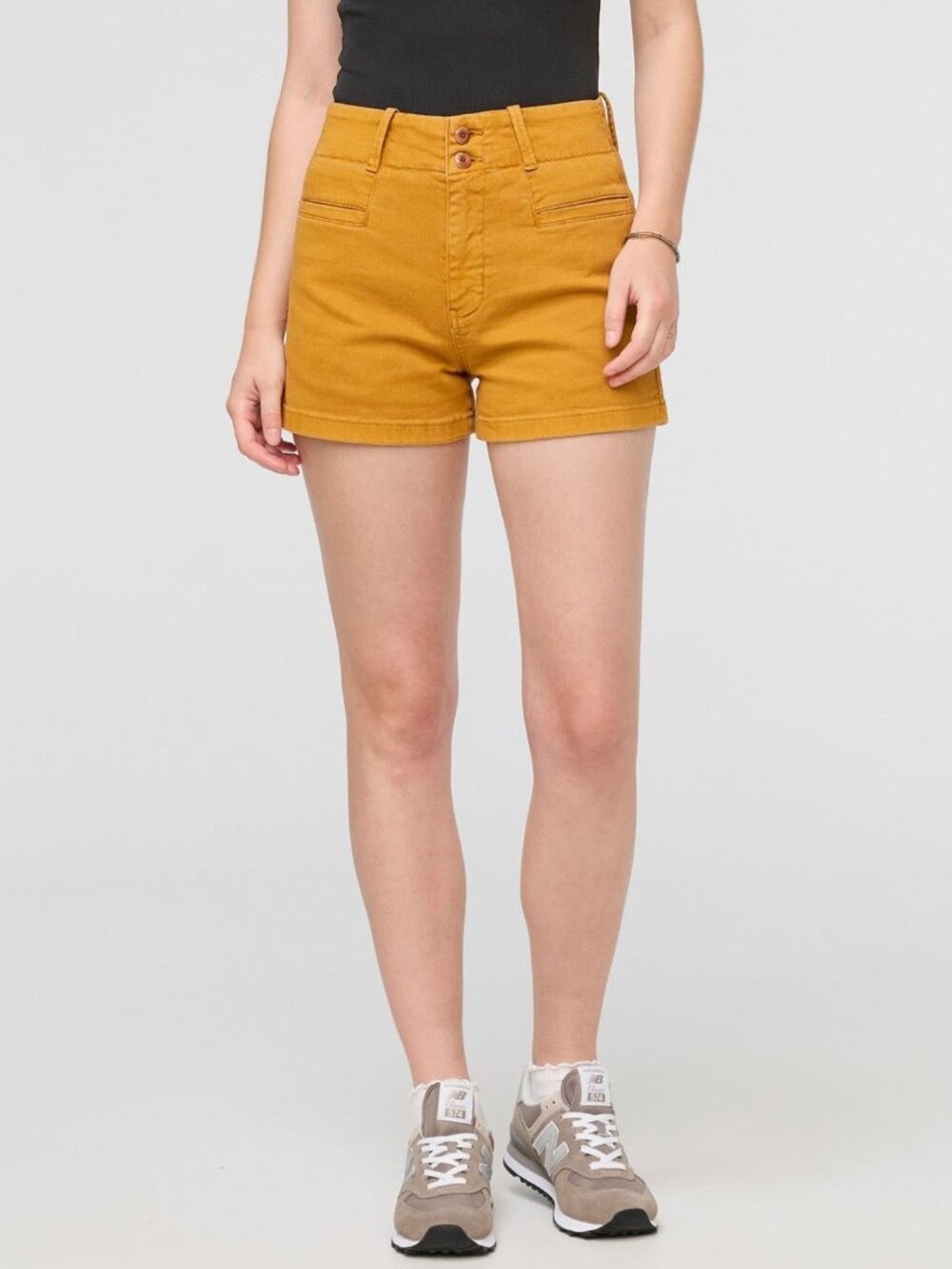 DUER Luxtwill High Rise Shorts Womens 30 Cider Mustard